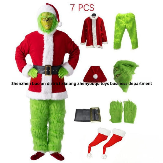 Grinch Green Hair Monster Playing Suit