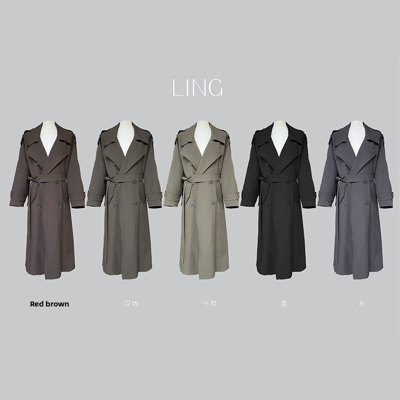 Fashion Temperament Lapel Trench Coat